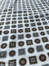 Load image into Gallery viewer, Vintage Printed Flannel - 7/8 Yard - Brown, Orange and Light Blue 100% Cotton Flannel Fabric