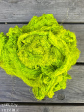 Load image into Gallery viewer, Hand Dyed Throwsters Waste Silk / 1/8 Ounce of Neon 100% Silk Threads