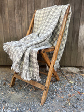 Load image into Gallery viewer, Handwoven Pure Wool Throw Blanket - Pinwheel Pattern - Wool Grown, Spun and Woven in Northern California - 100% USA Made by Women