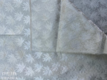 Load image into Gallery viewer, Vintage Mid Century Jacquard Fabric - White and Silver Metallic Fabric - Authentic Vintage - 1 Yard - 100% Synthetic