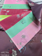 Load image into Gallery viewer, Vintage Chocolate Brown Jacquard Fabric - Asian Japanese Jacquard - Authentic Vintage - 1 5/8 Yards - 100% Synthetic