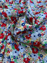 Load image into Gallery viewer, Vintage Voile - Printed 100% Cotton Fabric - 2 Yards - Soft Authentic Vintage Light Weight Voile Fabric