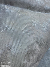 Load image into Gallery viewer, Vintage Mid Century Jacquard Fabric - White and Silver Metallic Fabric - Authentic Vintage - 1 Yard - 100% Synthetic