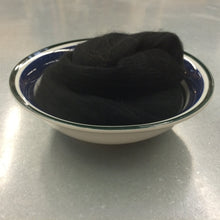 Load image into Gallery viewer, Black SUPERFINE Merino Wool Roving - 1 oz - Nuno Felting / Wet Felting / Felting Supplies / Hand Felting / Needle Felting / Fiber Supply