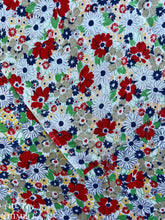 Load image into Gallery viewer, Vintage Voile - Printed 100% Cotton Fabric - 2 Yards - Soft Authentic Vintage Light Weight Voile Fabric