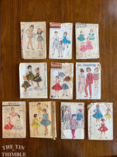 Load image into Gallery viewer, 10 Vintage Kid Patterns - Sz 6 - Simplicity, Advance, McCalls Butterick - S1620 B7367 B8347 M5527 B6604 S6815 8226 M2017 A9501 S2287 - CPL13