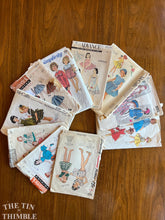 Load image into Gallery viewer, 10 Vintage Kid Patterns - Sz 6 - Simplicity, Advance, McCalls Butterick - S1620 B7367 B8347 M5527 B6604 S6815 8226 M2017 A9501 S2287 - CPL13
