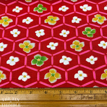 Load image into Gallery viewer, Japanese Kimono Fabric, Authentic Vintage - 14.5" x 40" - Synthetic Fiber and Vibrant Colors