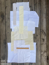 Load image into Gallery viewer, Linen, Wool and Cotton Scrap Fabric Bag - 1 Pound of Scraps in a Variety of Weaves and Textures - Great for Dyeing, Collage, Felt and More
