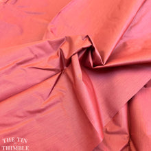 Load image into Gallery viewer, Authentic Vintage Polished Cotton Fabric - Solid Rust Red/Orange Chintz - 46" Wide - Sold by the Yard