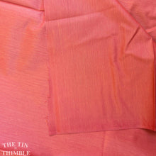 Load image into Gallery viewer, Authentic Vintage Polished Cotton Fabric - Solid Rust Red/Orange Chintz - 46" Wide - Sold by the Yard