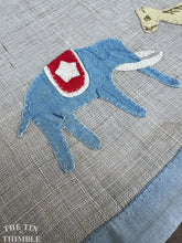 Load image into Gallery viewer, Antique 1920s Hand Sewn Juvenile Placemats or Dresser Scarves - Applique Animal Motif - 12" x 18" - Set of Two - Antique Linens