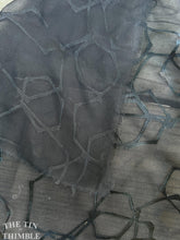 Load image into Gallery viewer, 100% Silk Burnout Velvet Fabric Yardage in Sheer Black - By the Yard - Silk for Felting, Sewing