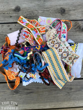 Load image into Gallery viewer, Mystery Lot of Vintage Embroidered Trim - Floral, Embroidered, Lace + More - Sizes, Patterns Materials Vary - Please Read Description!