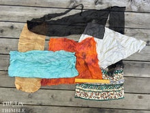 Load image into Gallery viewer, 2 Ounces of 100% Pure Silk Scraps - Vintage, New, Hand Dyed Assortment of Silk Weights and Weaves - Great for Collage, Nuno and Wet Felting