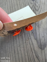 Load image into Gallery viewer, Authentic Vintage Bright Orange Glass Buttons - Card of Eight - 11mm or 7/16 Inch