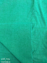 Load image into Gallery viewer, Vintage Kelly Green Kettle Cloth Fabric - By the Yard - Cotton/Poly Blend with Great Texture