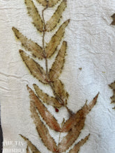 Load image into Gallery viewer, Botanical Printed Fabric by Sharon Mansfield - Real Leaves Printed onto 100% Wool Fabric - Colorfast & Washable - 28" x 27"