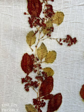 Load image into Gallery viewer, Botanical Printed Fabric by Sharon Mansfield - Real Leaves Printed onto 100% Wool Fabric - Colorfast & Washable - 28" x 27"