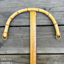 Load image into Gallery viewer, Rattan Purse Handles - Set of 2 - Natural Bamboo Bag Handles - 11" x 5.5"