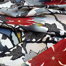 Load image into Gallery viewer, 100% Silk Japanese Kimono Fabric, Authentic Vintage - 15" x 60" with Crinkle Texture