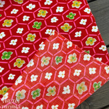 Load image into Gallery viewer, Japanese Kimono Fabric, Authentic Vintage - 14.5" x 40" - Synthetic Fiber and Vibrant Colors