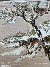 Load image into Gallery viewer, Authentic Vintage Mid Century Printed Silk Home Decorator Weight Asian Print Fabric - 48" x 32"