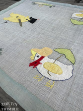 Load image into Gallery viewer, Antique 1920s Hand Sewn Juvenile Placemats or Dresser Scarves - Applique Animal Motif - 12" x 18" - Set of Two - Antique Linens