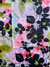 Load image into Gallery viewer, Vintage Semi Sheer Vintage Cotton Blend - By the Yard - Thompson of California Inc Printed Textured Black and Pink Floral