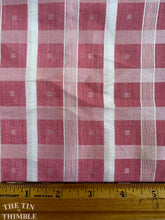 Load image into Gallery viewer, Authentic Vintage Double Faced Pink and White Plaid Rayon - 44" Wide - By the Yard
