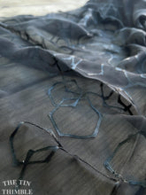 Load image into Gallery viewer, 100% Silk Burnout Velvet Fabric Yardage in Sheer Black - By the Yard - Silk for Felting, Sewing