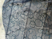 Load image into Gallery viewer, 100% Silk Burnout Velvet Fabric Yardage in Sheer Black - By the Yard - Silk for Felting, Sewing