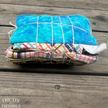 Load image into Gallery viewer, Fabric Scrap Bundle / Vintage and New Fabric Scraps / Flannel Fabric Destash Grab Bag / SB313