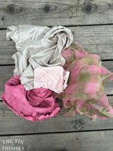 Load image into Gallery viewer, 2 Ounces of 100% Pure Silk Scraps - Vintage, New, Hand Dyed Assortment of Silk Weights and Weaves - Great for Collage, Nuno and Wet Felting