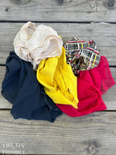 Load image into Gallery viewer, 2 Ounces of 100% Pure Silk Scraps - Vintage, New, Hand Dyed Assortment of Silk Weights and Weaves - Great for Collage, Nuno and Wet Felting