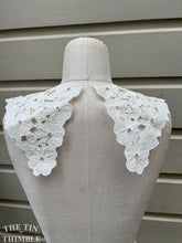 Load image into Gallery viewer, 1980s Lace and Sequin Collar or Yoke - Floral Motif Cotton - Embroidered