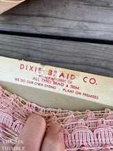 Load image into Gallery viewer, Vintage Sewing Trim - Rayon Braid Gimp Trim - Dixie Braid Co. Los Angeles, CA - Pink Corded Trim - By the Half Yard