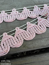 Load image into Gallery viewer, Vintage Sewing Trim - Rayon Braid Gimp Trim - Dixie Braid Co. Los Angeles, CA - Pink Corded Trim - By the Half Yard