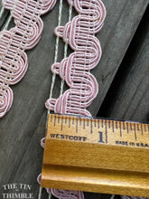 Load image into Gallery viewer, Vintage Sewing Trim - Rayon Braid Gimp Trim - Dixie Braid Co. Los Angeles, CA - Pink Corded Trim - By the Half Yard