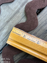 Load image into Gallery viewer, Giant Rick Rack - Brown Vintage Sewing Trim - Cotton Ric Rack Trim - By the Half Yard