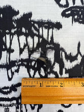 Load image into Gallery viewer, Printed China/Habotai 100% Silk - Mid Century Mod Print - Black and White Silk - Flawed