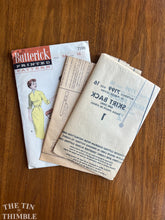 Load image into Gallery viewer, 1950s Butterick #7199 Sewing Pattern - Size 16 - Bust 34" Waist 28" - Authentic Vintage 1950s Dress Pattern - Factory Fold