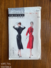 Load image into Gallery viewer, 1950s Butterick #7480 Sewing Pattern - Size 16 - Bust 34" Waist 28" - Authentic Vintage 1950s Dress Pattern - Factory Fold