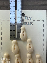 Load image into Gallery viewer, Authentic Vintage Plastic Bowling Pin Buttons - Card of Seven - Black or White - 20mm Tall