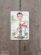 Load image into Gallery viewer, Vintage Mother of Pearl Buttons - Set of 8 - Men's Shirt Buttons - Collar Buttons - Cuff Buttons - Pearl Shirt Buttons - 10mm (3/8inch)