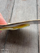 Load image into Gallery viewer, Vintage Mother of Pearl Buttons - Set of 3 - "Latest Style" Brand - Yellow Shell Buttons - 21mm (7/8 inch)