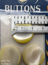 Load image into Gallery viewer, Vintage Mother of Pearl Buttons - Set of 3 - "Latest Style" Brand - Yellow Shell Buttons - 21mm (7/8 inch)