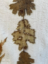 Load image into Gallery viewer, Botanical Printed Fabric by Sharon Mansfield - Real Leaves Printed onto 100% Wool Fabric - Colorfast & Washable - 28" x 27"