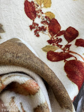 Load image into Gallery viewer, Botanical Printed Fabric by Sharon Mansfield - Real Leaves Printed onto 100% Wool Fabric - Colorfast & Washable - 28" x 27"