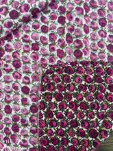 Load image into Gallery viewer, Vintage Rose Print Cotton - By the Yard - Pink Rose Print Floral Authentic Vintage Fabric